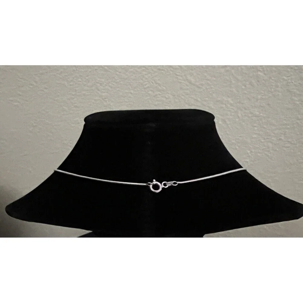 925 Sterling Silver Man in the Moon Pendant & Star Diamond Cut Necklace 9